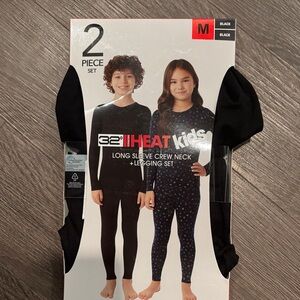 Kids black heat set nwt
